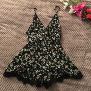 Cotton Candy Floral Romper